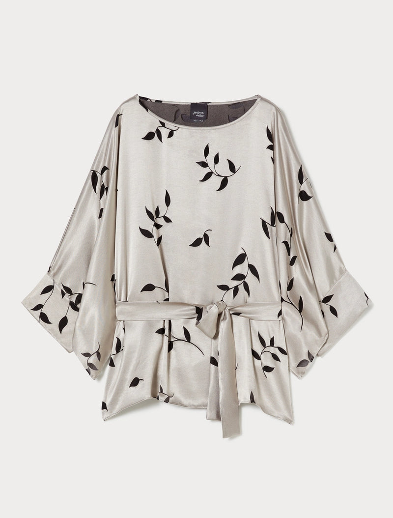 Blusa in raso dévoré - SABBIA PERSONA BY MARINA RINALDI