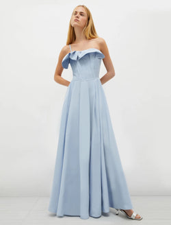 Abito monospalla in taffeta - Azzurro MARELLA
