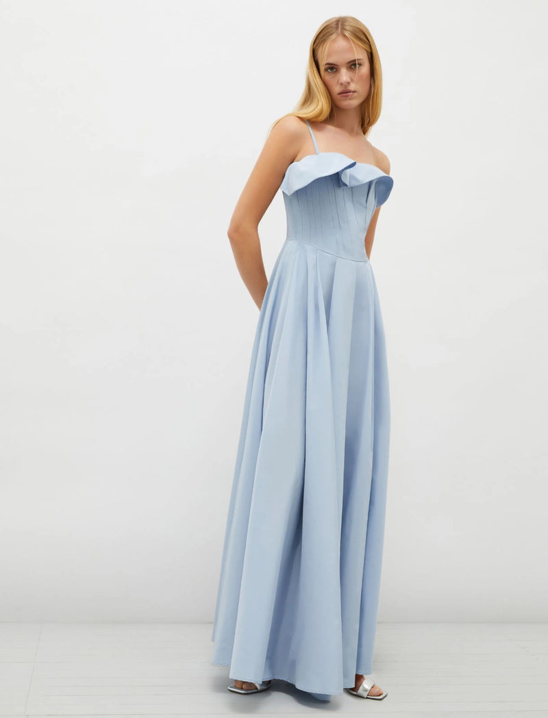Abito monospalla in taffeta - Azzurro MARELLA