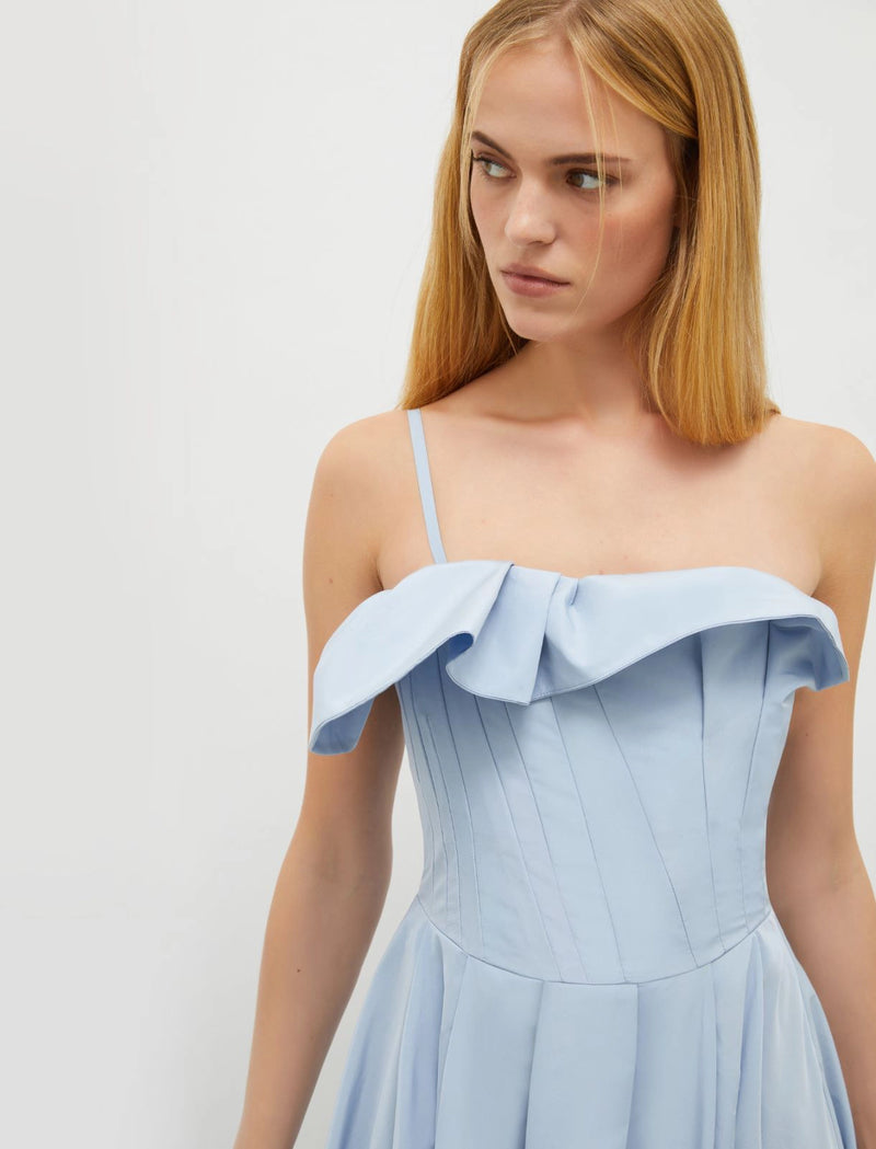 Abito monospalla in taffeta - Azzurro MARELLA