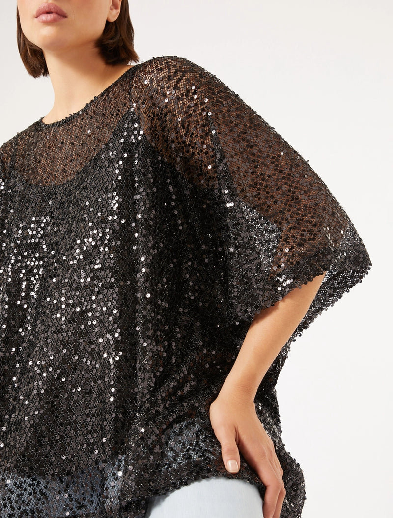 Poncho a rete con paillettes PERSONA BY MARINA RINALDI