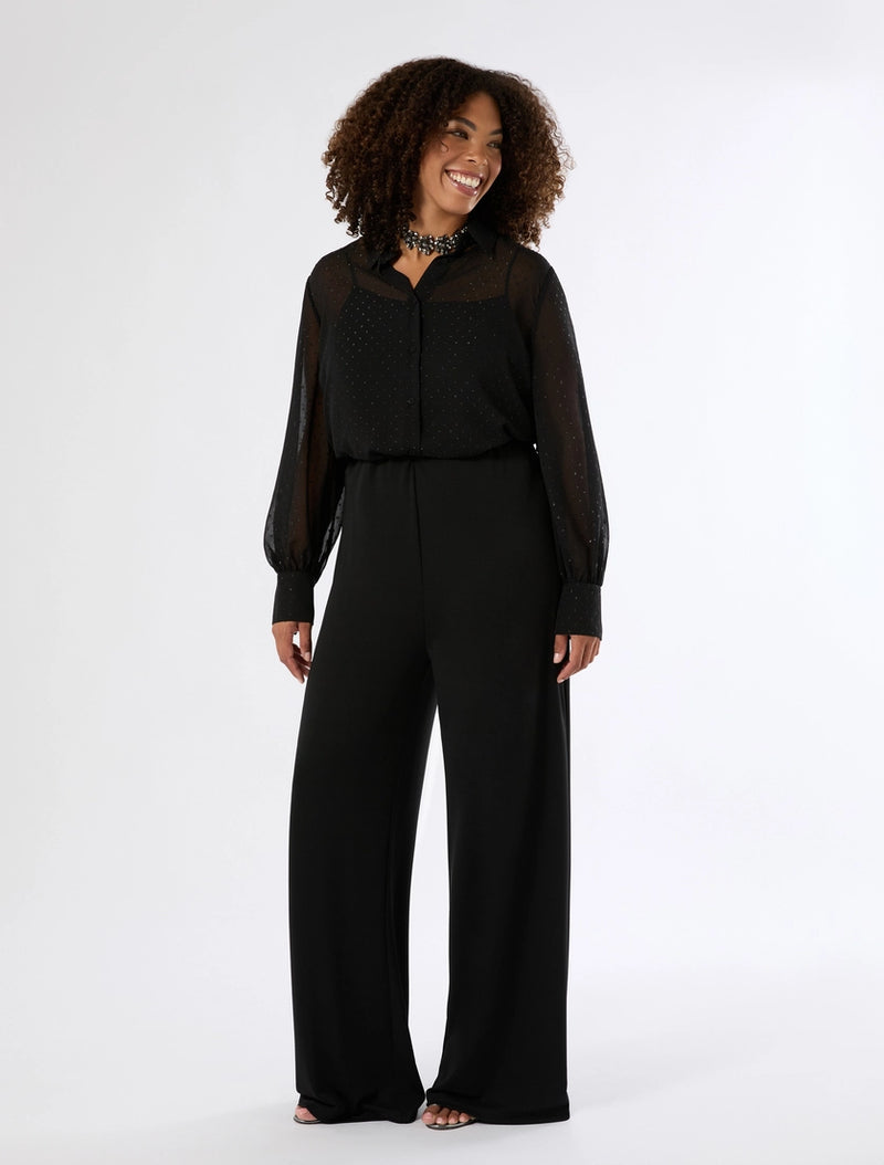 Camicia in creponne lamé - NERO PERSONA BY MARINA RINALDI