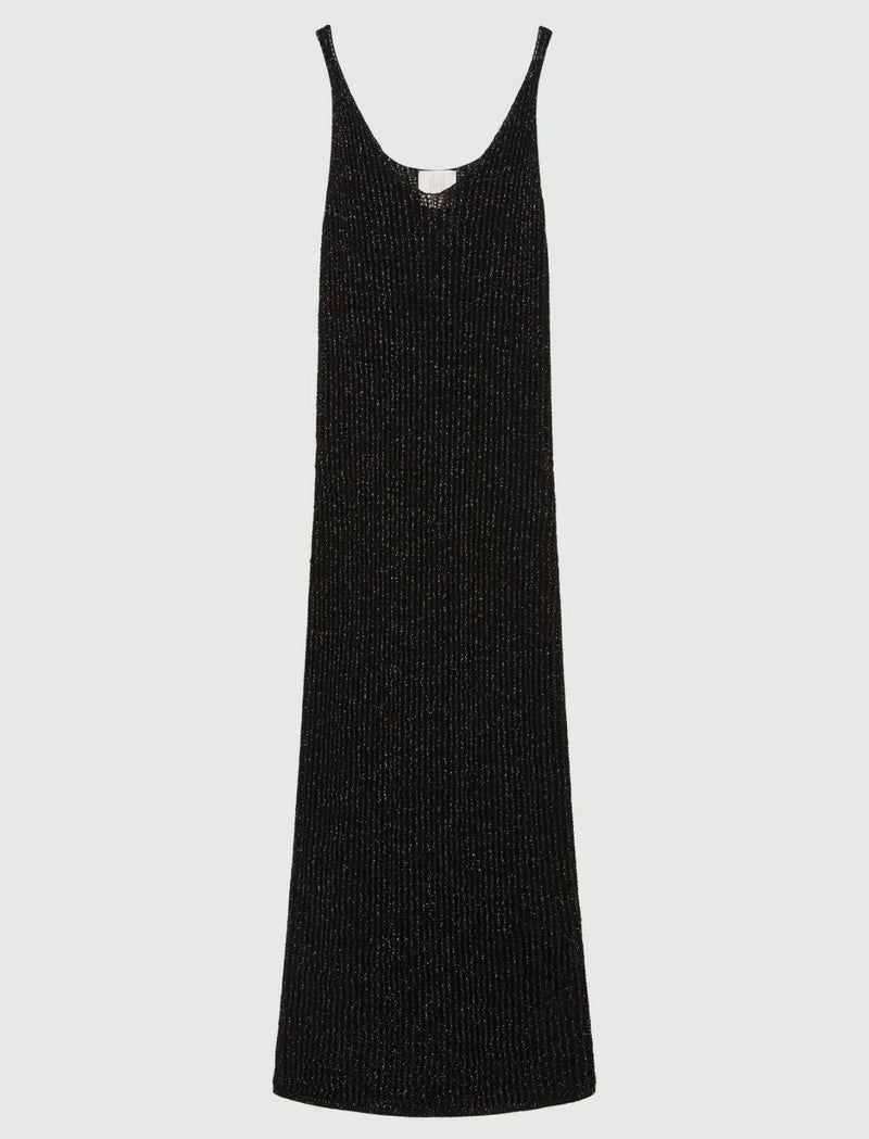 Abito in maglia di cotone e lurex - Nero marella monochrome