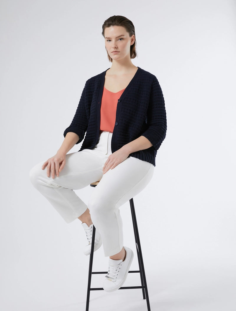 Cardigan in cotone traforato PERSONA BY MARINA RINALDI