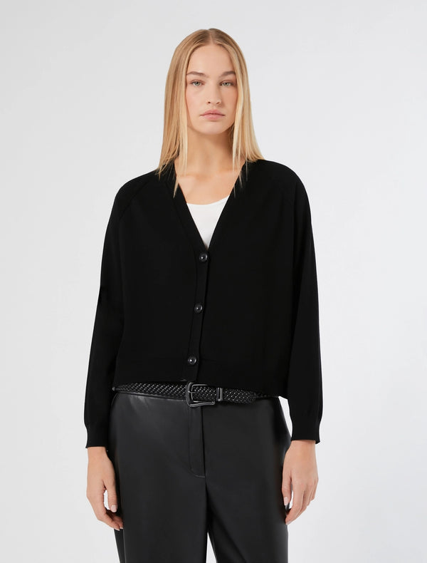 Cardigan in viscosa - NERO PERSONA BY MARINA RINALDI