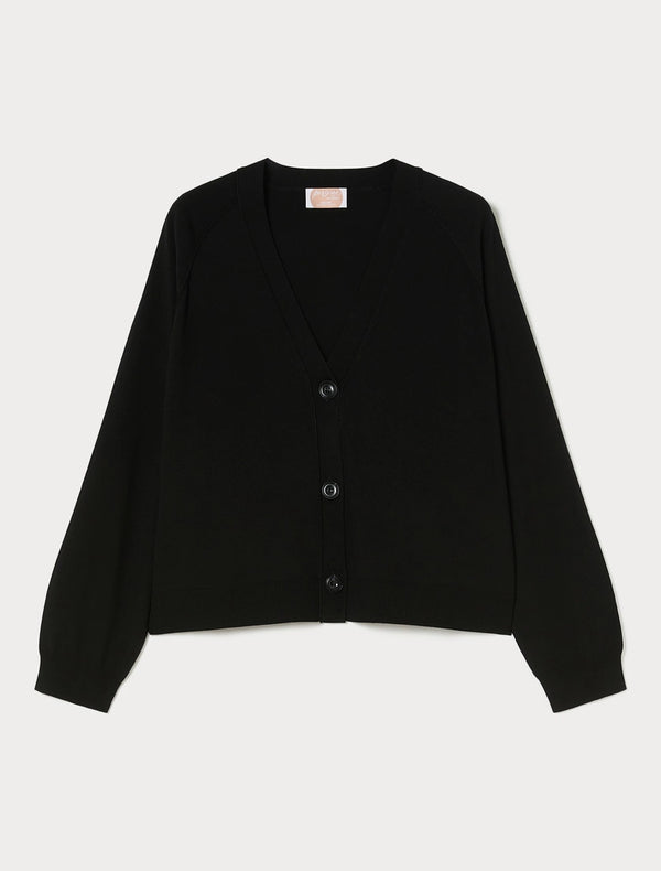 Cardigan in viscosa - NERO PERSONA BY MARINA RINALDI