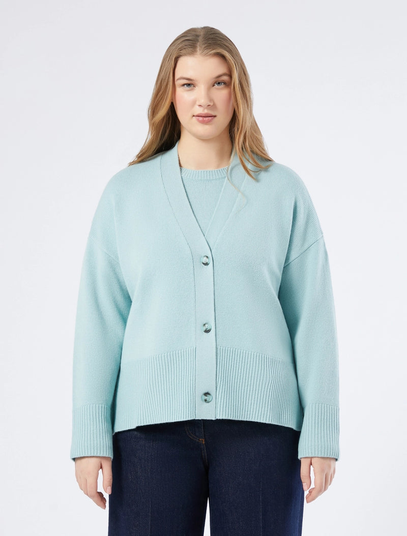 Cardigan boxy in pura lana - ACQUA PERSONA BY MARINA RINALDI