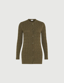 Cardigan a trecce - KAKI MARELLA