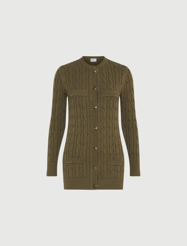 Cardigan a trecce - KAKI MARELLA