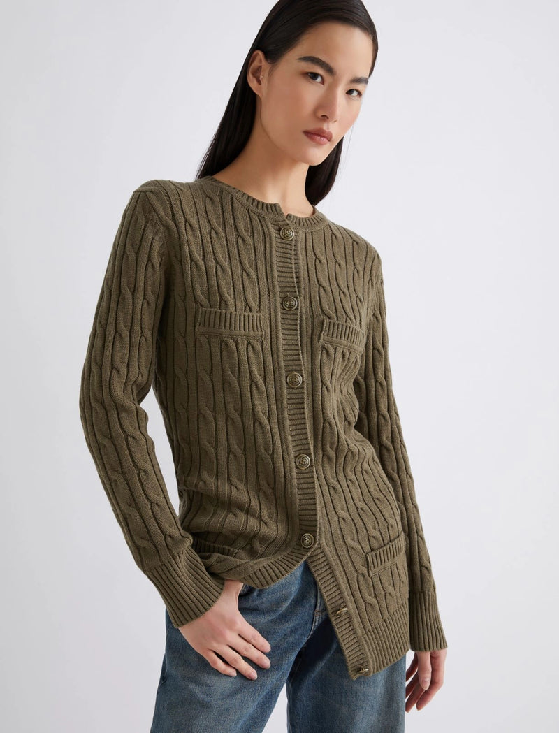 Cardigan a trecce - KAKI MARELLA