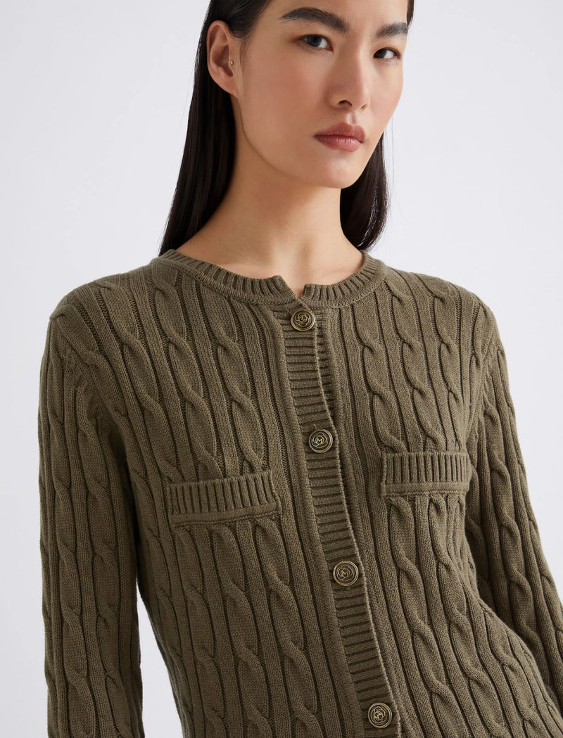 Cardigan a trecce - KAKI MARELLA