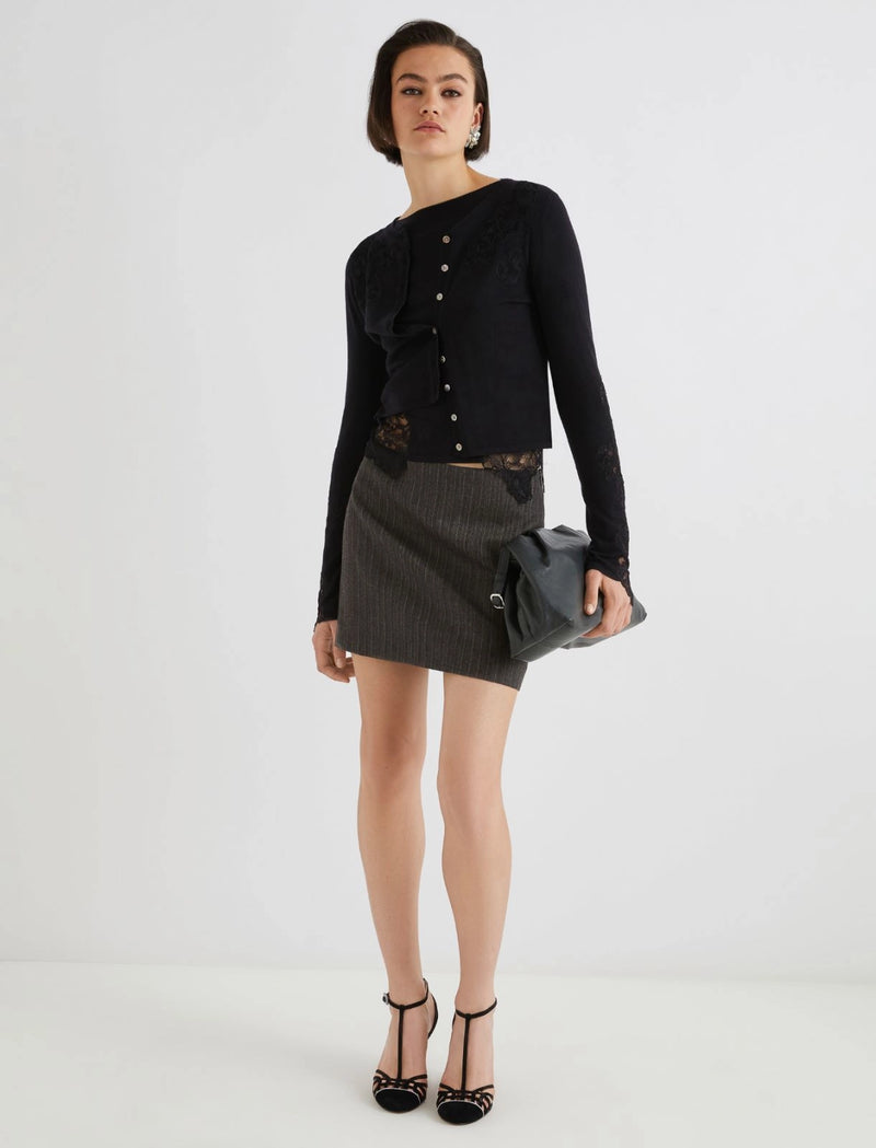 Cardigan con pizzo - NERO MARELLA