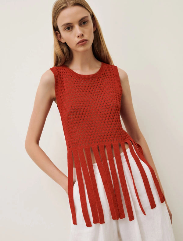 Gilet con frange marella
