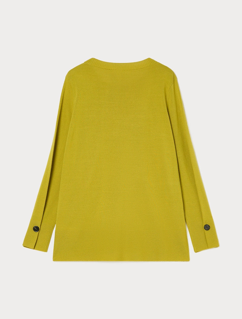 Maglia in misto lana - VERDE ACIDO PERSONA BY MARINA RINALDI