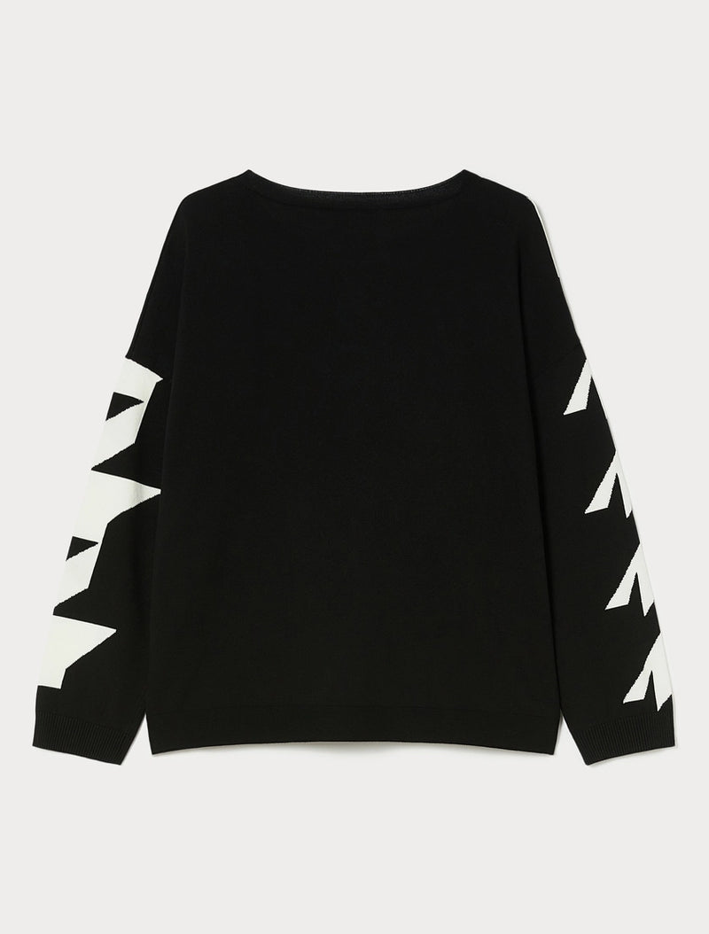 Maglia in viscosa a fantasia - BIANCO NERO PERSONA BY MARINA RINALDI