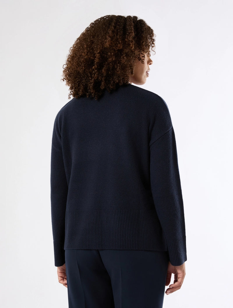 Maglia boxy in pura lana - BLU NOTTE PERSONA BY MARINA RINALDI