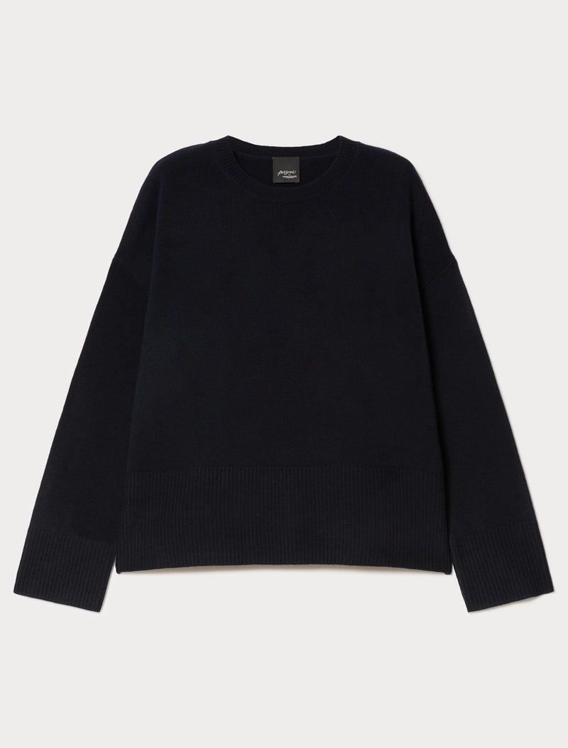 Maglia boxy in pura lana - BLU NOTTE PERSONA BY MARINA RINALDI