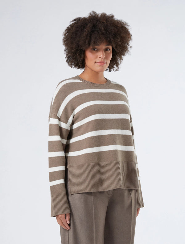 Maglia boxy in pura lana - TORTORA PERSONA BY MARINA RINALDI