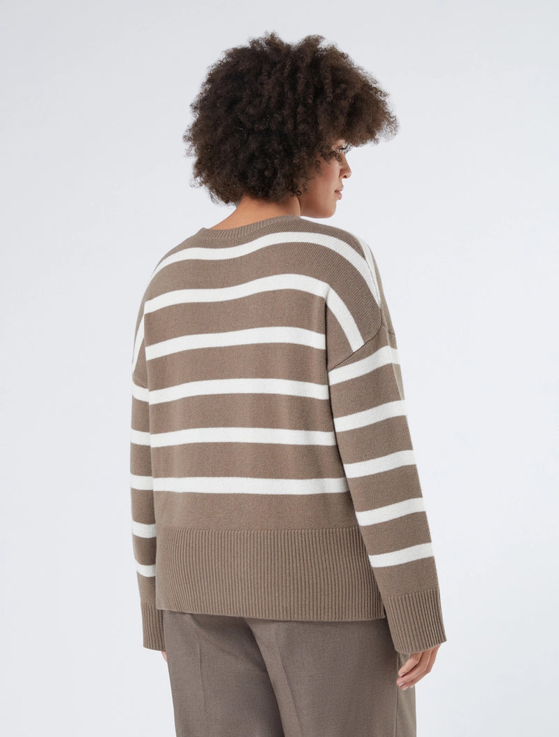 Maglia boxy in pura lana - TORTORA PERSONA BY MARINA RINALDI