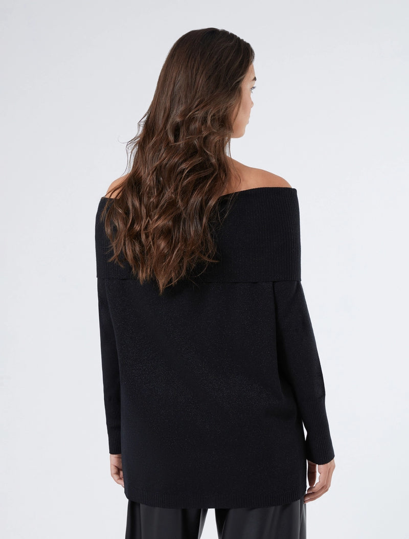 Maglia in viscosa lurex - NERO PERSONA BY MARINA RINALDI