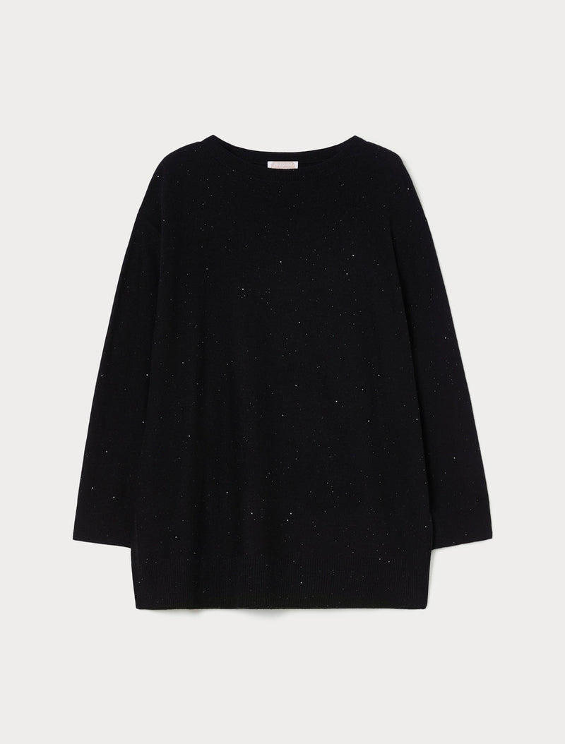 Maglia in lana con paillettes - NERO PERSONA BY MARINA RINALDI