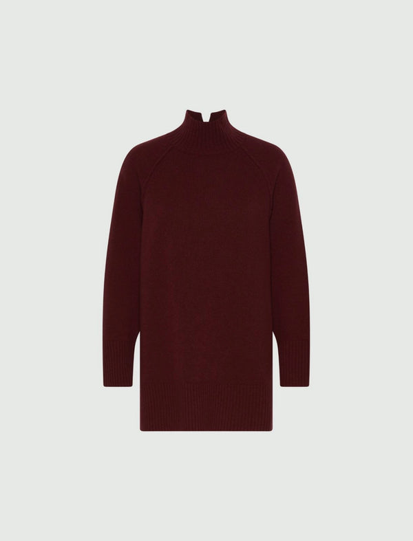 Maglia con collo alto - BORDEAUX MARELLA MONOCHROME