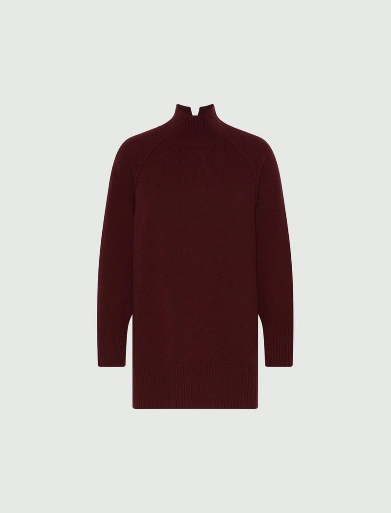 Maglia con collo alto - BORDEAUX MARELLA MONOCHROME