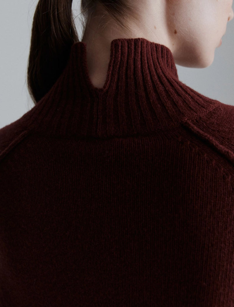 Maglia con collo alto - BORDEAUX MARELLA MONOCHROME