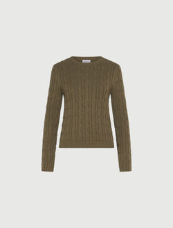 Maglia a trecce - KAKI MARELLA