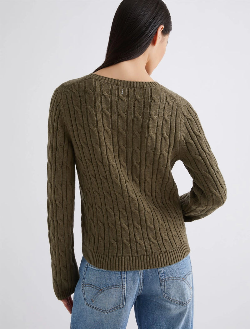 Maglia a trecce - KAKI MARELLA