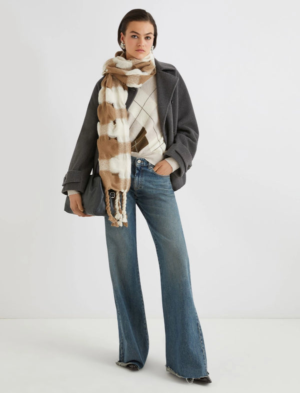 Maglia con intarsi in misto cashmere - NATURALE MARELLA