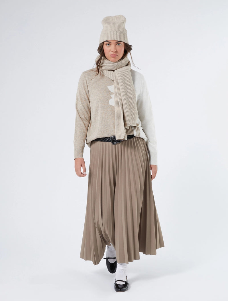 Maglia in misto cachemire con lurex - MARRONE