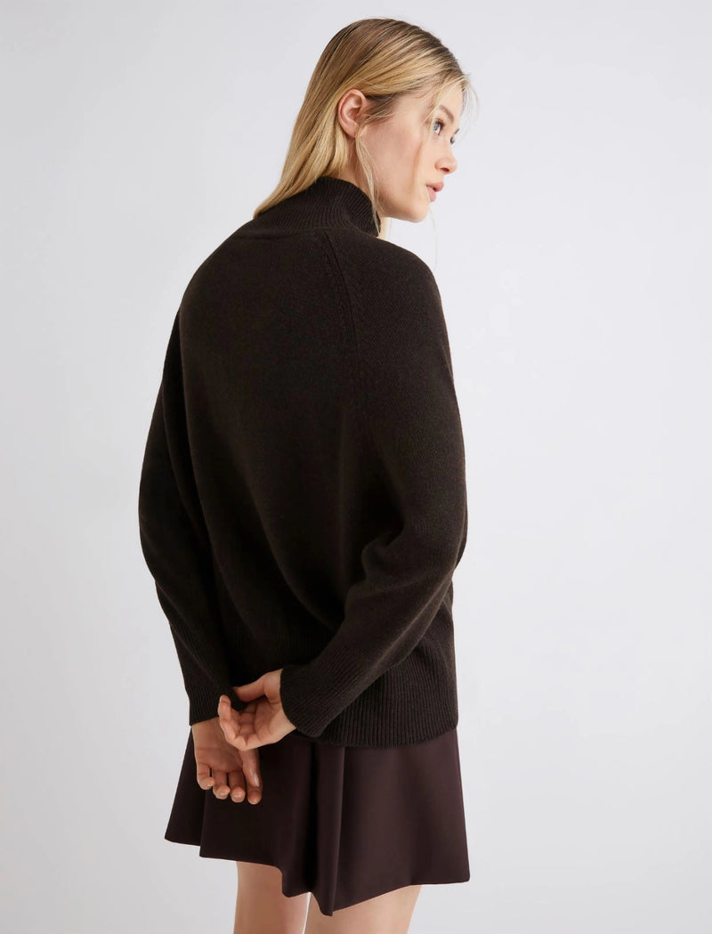 Maglia over in lana e cashmere - MARRONE MARELLA