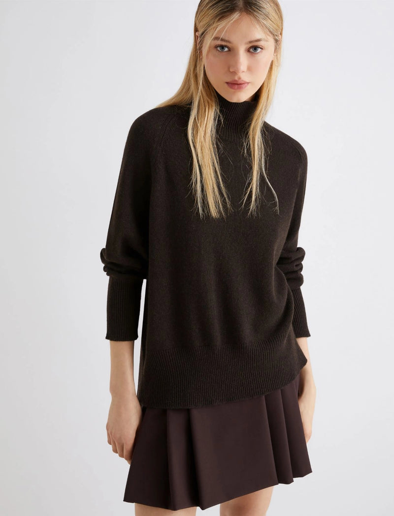Maglia over in lana e cashmere - MARRONE MARELLA