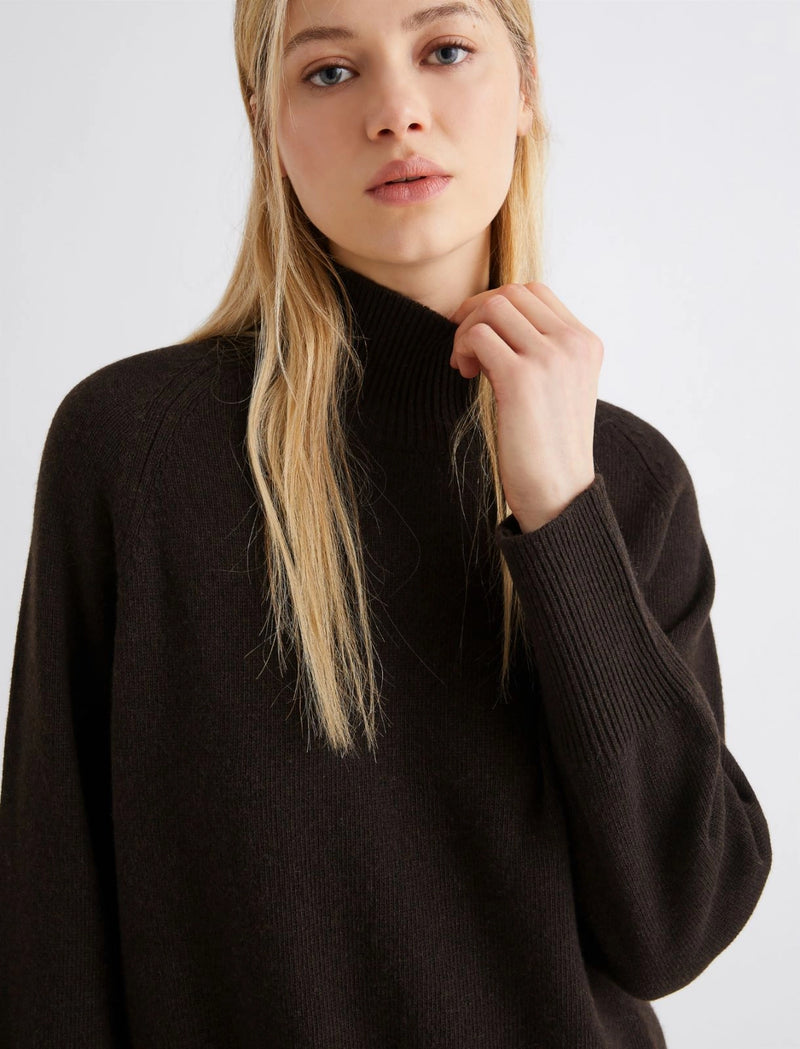 Maglia over in lana e cashmere - MARRONE MARELLA