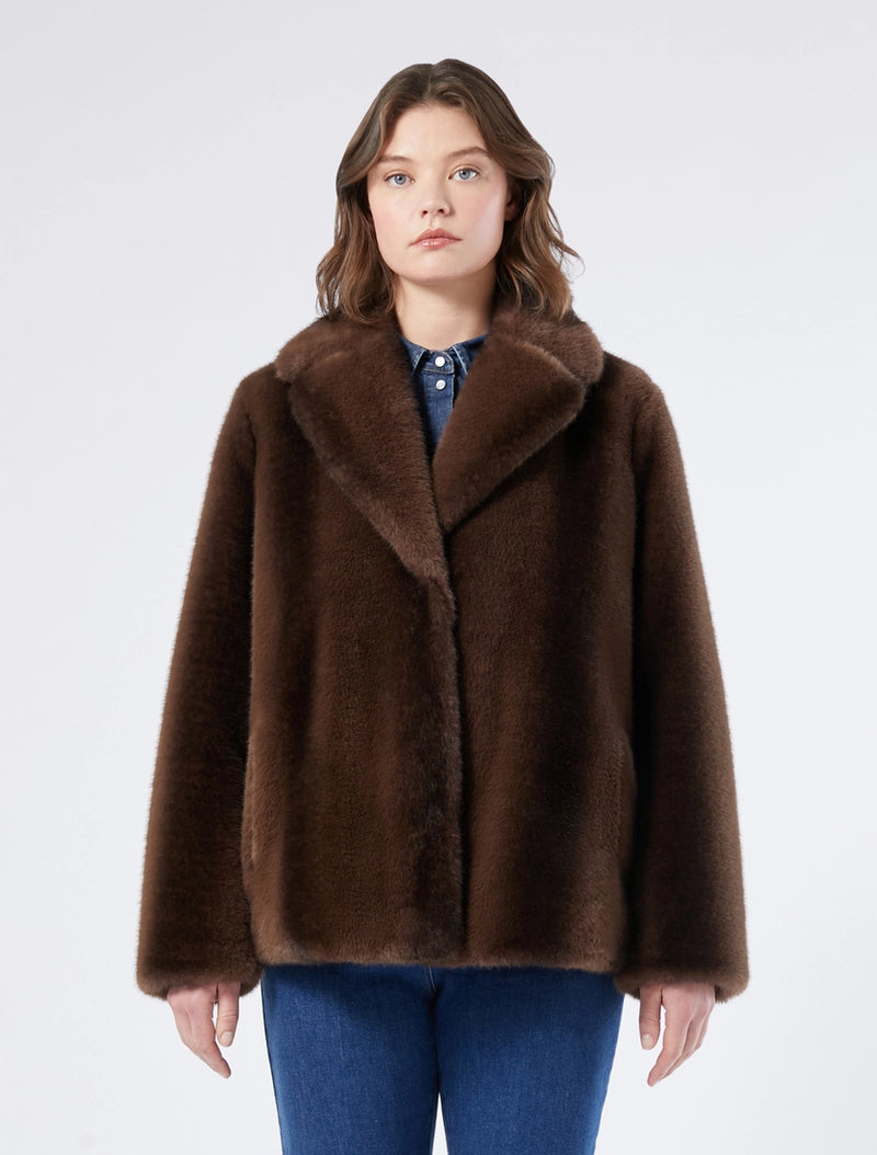 Giaccone dalla texture soffice - MARRONE PERSONA BY MARINA RINALDI