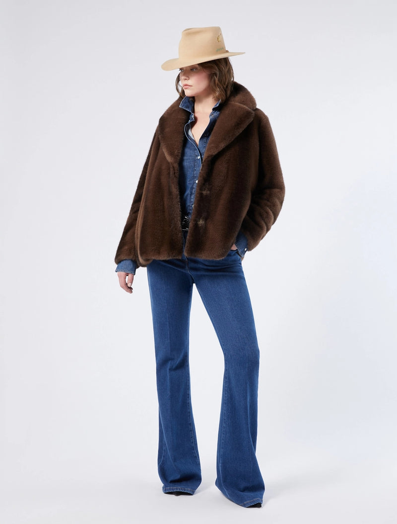 Giaccone dalla texture soffice - MARRONE PERSONA BY MARINA RINALDI