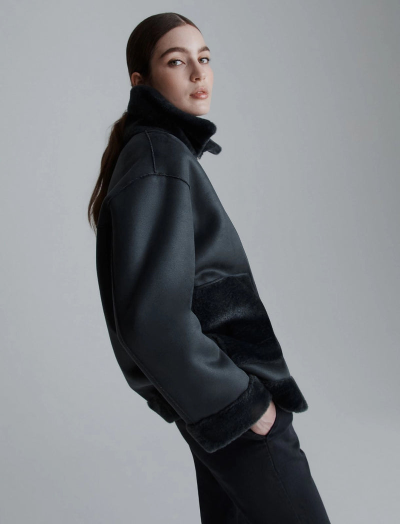 Giacca cocoon reversibile - ANTRACITE MARELLA MONOCHROME
