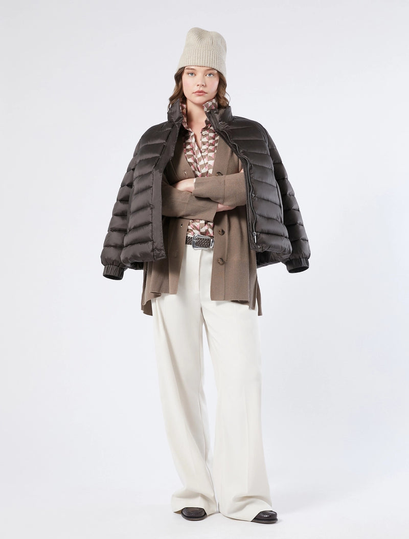 Imbottito in nylon cangiante - MARRONE SCURO PERSONA BY MARINA RINALDI