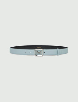 Cintura con fibbia dorata M - Azzurro Marella