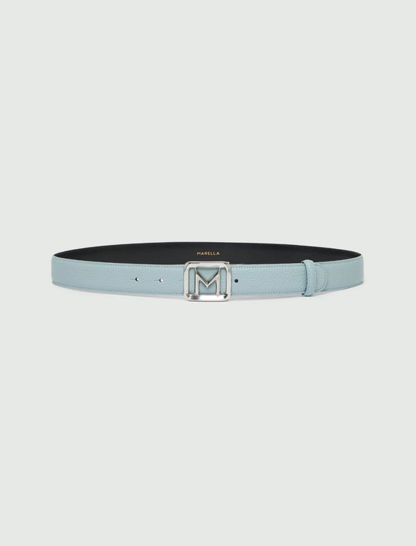 Cintura con fibbia dorata M - Azzurro Marella
