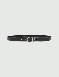 Cintura in pelle con passante - ANTRACITE MARELLA MONOCHROME