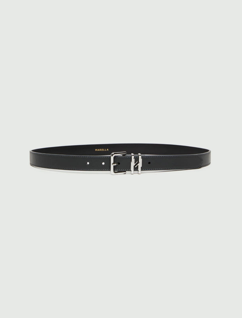 Cintura in pelle con passante - ANTRACITE MARELLA MONOCHROME