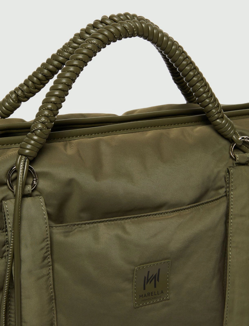 Borsa weekender con doppi manici - VERDE OLIVA MARELLA MONOCHROME