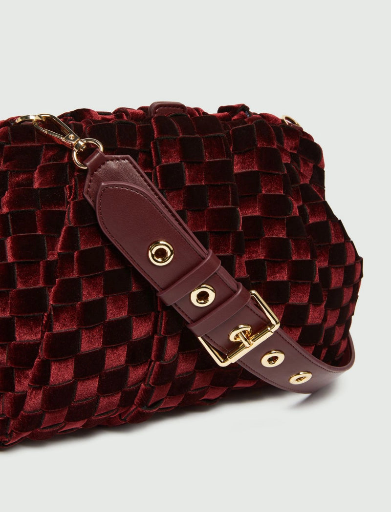 Pochette morbida in velluto intrecciato - BORDEAUX MARELLA