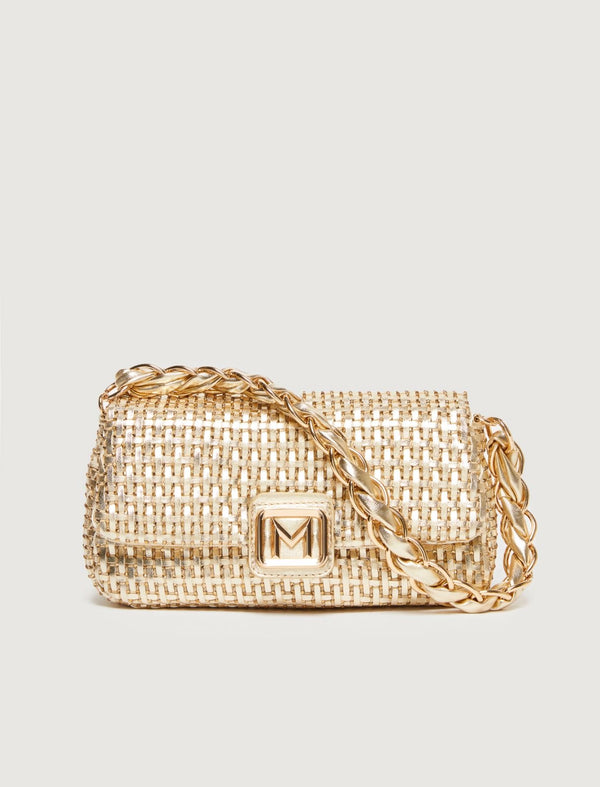 Borsa Le Muse medium con intreccio e strass - ORO MARELLA