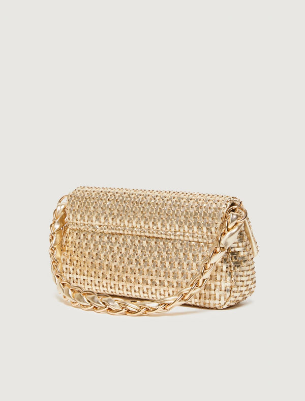 Borsa Le Muse medium con intreccio e strass - ORO MARELLA