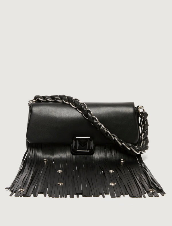 Borsa Le Muse medium con frange e occhielli - NERO MARELLA