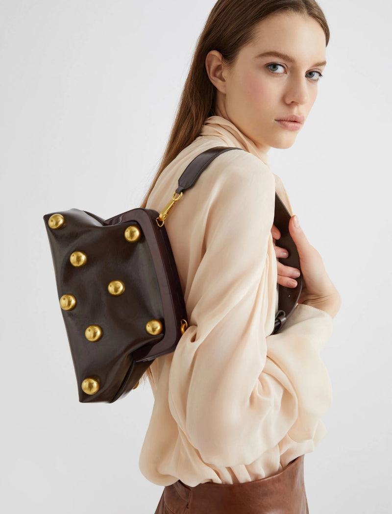 Pochette piccola in pelle - TESTA MORO MARELLA