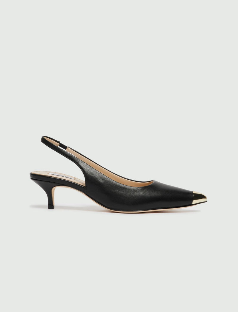 Slingback con punta in metallo - Nero MARELLA